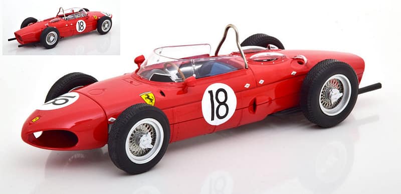 FERRARI 156 F1 SHARKNOSE RICHIE GINTHER 1961 N.18 FRANCE GP 1:18 CMR